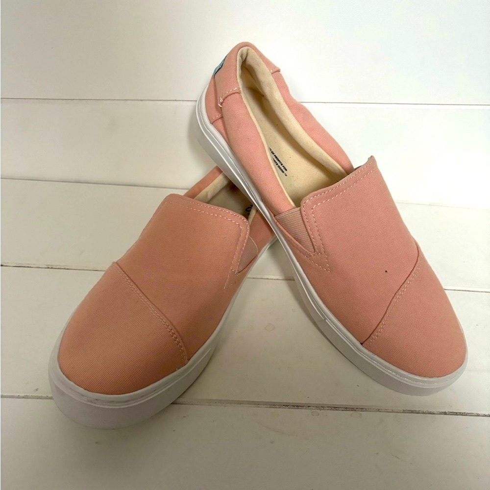 TOMS Peach Canvas Sneakers